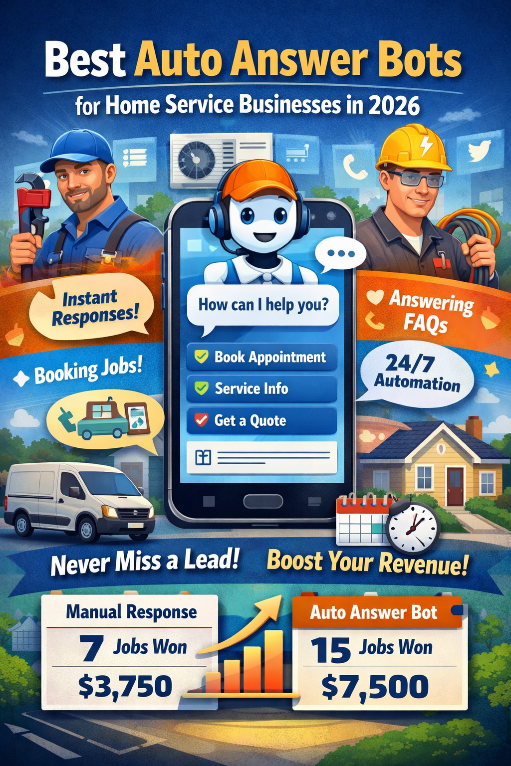 Best Auto Answer Bots for Home Service Businesses in 2026