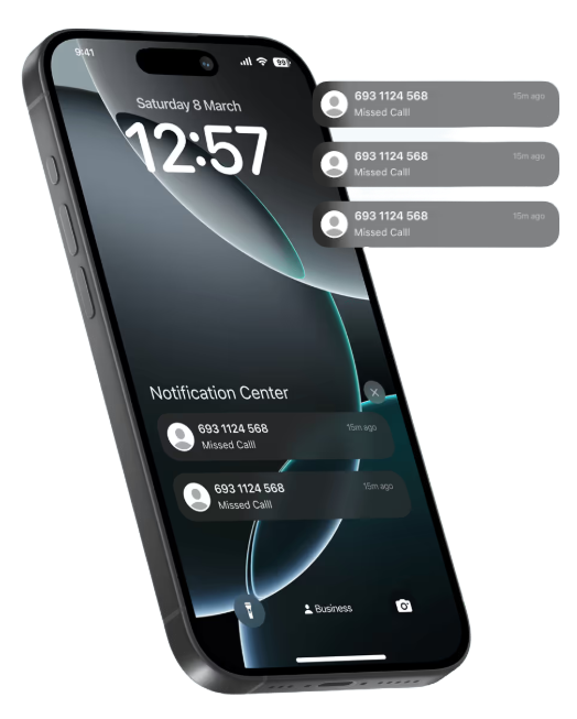 Missed call handling on mobile phone