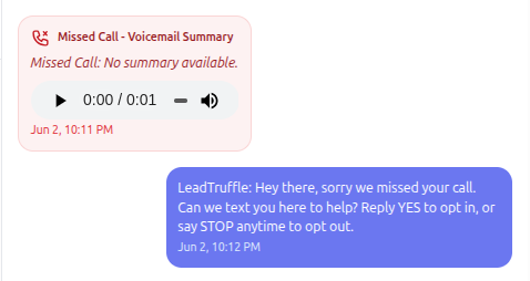 Example of compliant opt-out SMS language